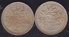 1991-92 Yılı 2500 Lira