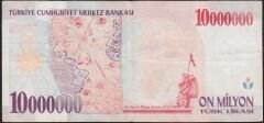 7.Emisyon 10 000 000 Lira G22 306289 Çok Temiz
