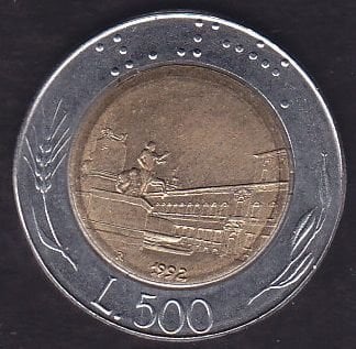 İtalya 500 Liret 1992