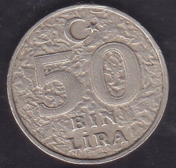 1998 Yılı 50 Bin Lira Çok Temiz