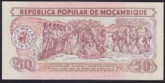 Mozambik 50 Meticais 1986 ÇİL Pick 129