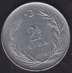 1970 Yılı 2.5 Lira Düz