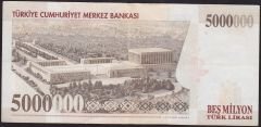 7.Emisyon 5 000 000 Lira K26 420587 Çok Temiz+