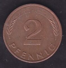 Almanya 2 Pfennig 1987 J