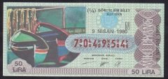 1980 9 NİSAN ÇEYREK BİLET - N SERİSİ