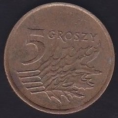 POLONYA 5 GROSZY 1990
