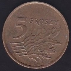 POLONYA 5 GROSZY 1990