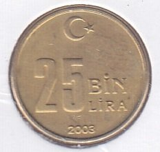 2003 Yılı 25 Bin Lira Çilaltı Çil