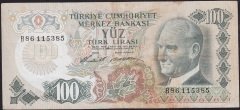 6.Emisyon 1.Tertip 100 Lira B86 115385 Çok Temiz