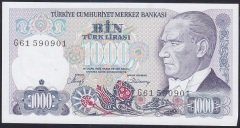7.EMİSYON 2.TERTİP 1000 LİRA G61 590901 ÇİL