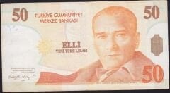 8.Emisyon 50 YTL B64 559093 Çok Temiz