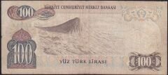 6.Emisyon 3.Tertip 100 Lira J33 146410 Temiz