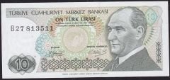 7.Emisyon 1.Tertip 10 Lira B27 813511 Çil