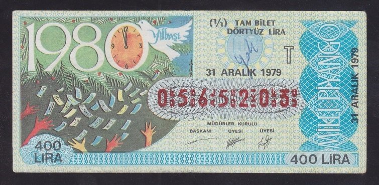 1979 31 ARALIK TAM BİLET