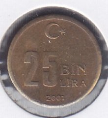 2001 Yılı 25 Bin Lira Çilaltı