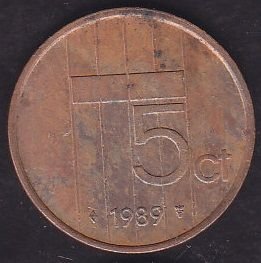 Hollanda 5 Cent 1989
