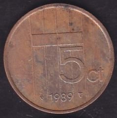 Hollanda 5 Cent 1989