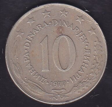 Yugoslavya 10 Dinar 1977