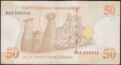 8.Emisyon 50 YTL B67 895792 Çok Temiz