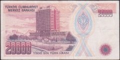 7.EMİSYON 1.TERTİP 20000 LİRA A43 155220C ÇOK TEMİZ +