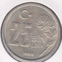 1998 Yılı 25 Bin Lira Çilaltı