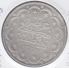 1327 / 9 Reşat Elgazi 20 Kuruş Gümüş