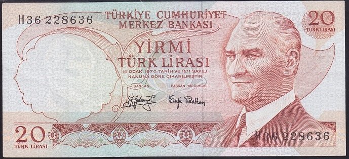6.EMİSYON 3.TERTİP 20 LİRA H36 228636 ÇÇT +