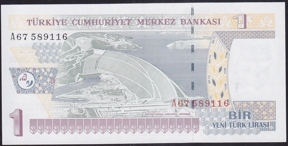 8.EMİSYON 1 YTL A67 589116 ÇİLALTI