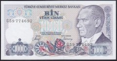 7.EMİSYON 2.TERTİP 1000 LİRA G59 774692 ÇİL