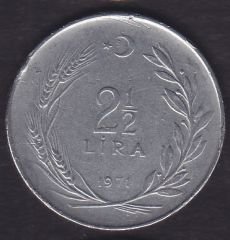 1971 Yılı 2.5 Lira Düz