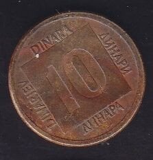 Yugoslavya 10 Dinar 1988