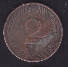 Almanya 2 Pfennig 1975 J
