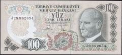 6.Emisyon 3.Tertip 100 Lira J28 982654 Çilaltı