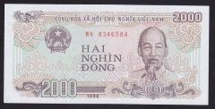 Vietnam 2000 Dong 1988 Çil Pick 107a