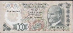 6.Emisyon 1.Tertip 100 Lira B80 346968 Çok Temiz+