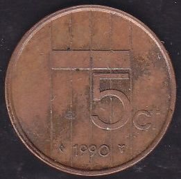 Hollanda 5 Cent 1990