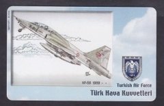 TÜRK TELEKOM 50 KONTÖR - NF-5B 1989 UÇAK TEMALI -SKT ŞUBAT 2009