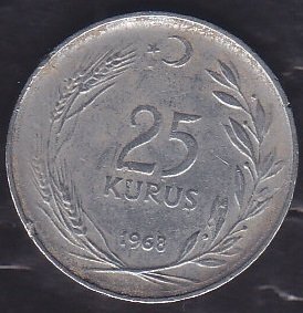 1968 YILI 25 KURUŞ