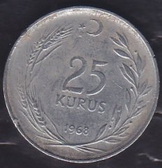 1968 YILI 25 KURUŞ