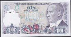 7.EMİSYON 2.TERTİP 1000 LİRA G31 020104 ÇİL