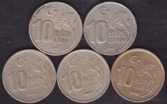 1994-95-96-97-98 Yılı 10 Bin Lira
