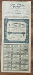 Hisse Senedi - Poplin 1923 ( 53 X 21 cm )