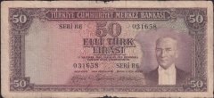 5.Emisyon 3.tertip 50 Lira R6 031658 - İyi -Temiz