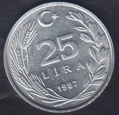 1987 YILI 25 LİRA ÇA-ÇİL