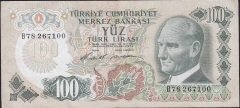 6.Emisyon 1.Tertip 100 Lira B78 267100 Çok Temiz+