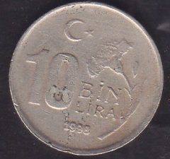 1998 Yılı 10 Bin Lira Çok Temiz