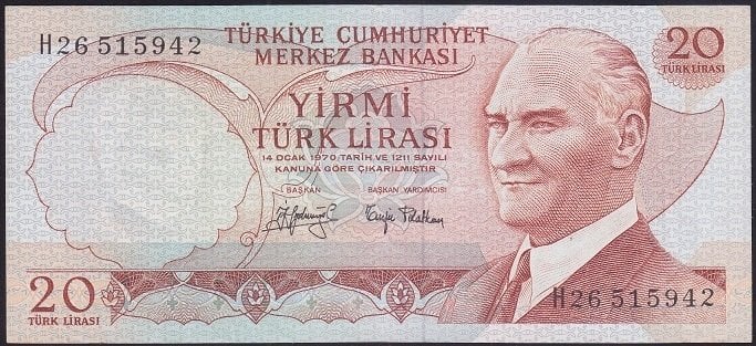 6.EMİSYON 3.TERTİP 20 LİRA H26 515942 ÇÇT +