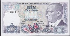 7.EMİSYON 2.TERTİP 1000 LİRA G27 962444 ÇİL