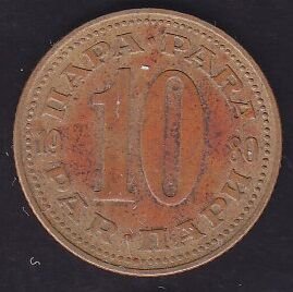 Yugoslavya 10 Dinar 1980