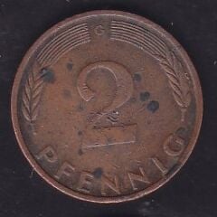 Almanya 2 Pfennig 1971 G